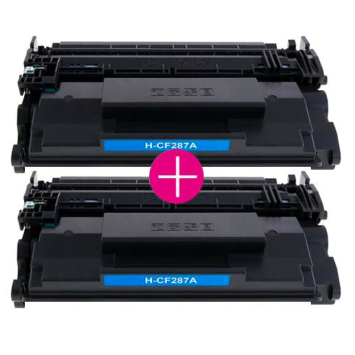 2 x Huismerk HP 87A (CF287A) zwart