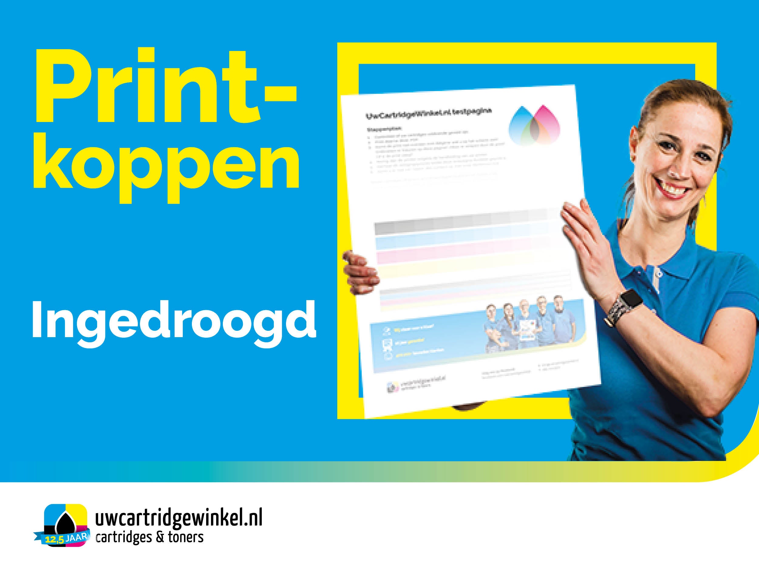 Printkoppen ingedroogd