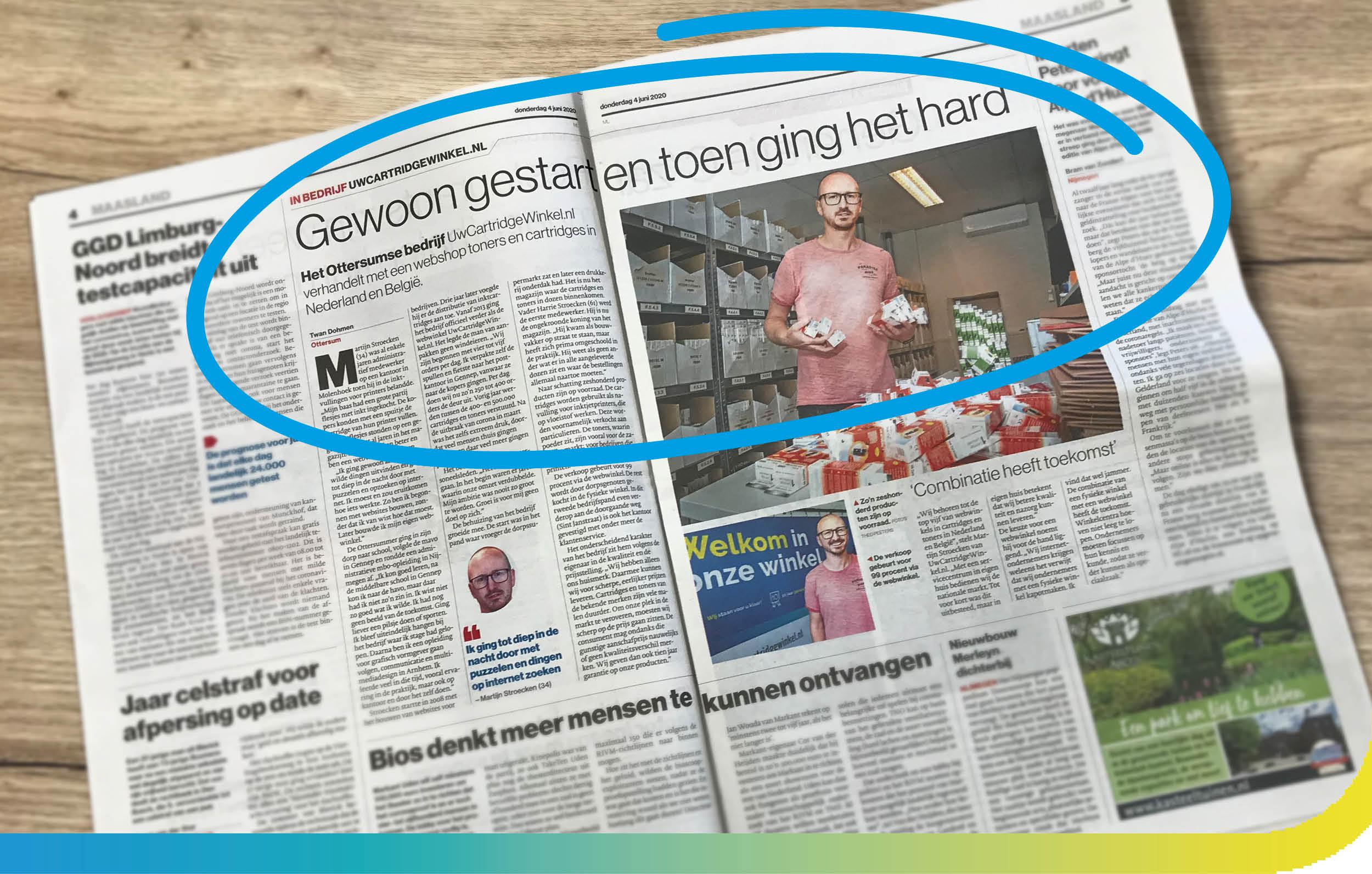 Artikel in de Gelderlander