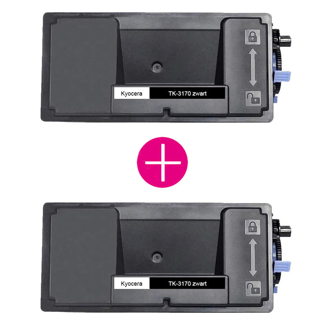 2 x Huismerk Kyocera TK-3170 zwart