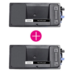 2 x Huismerk Kyocera TK-3170 zwart