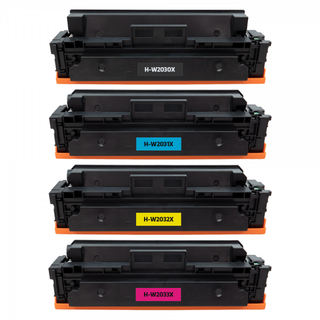 Huismerk HP 415X (W2030X - W2033X) multipack zwart + 3 kleuren
