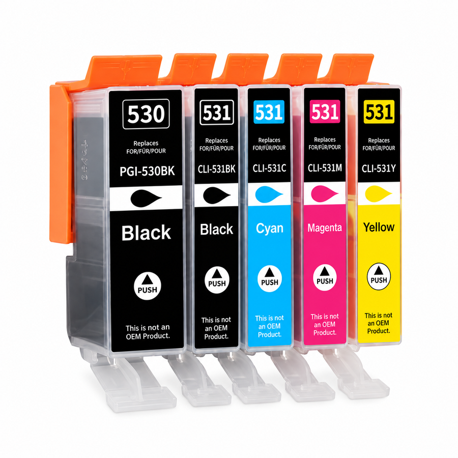 Huismerk Canon PGI-530 + CLI-531 multipack (2 x zwart + 3 kleuren)