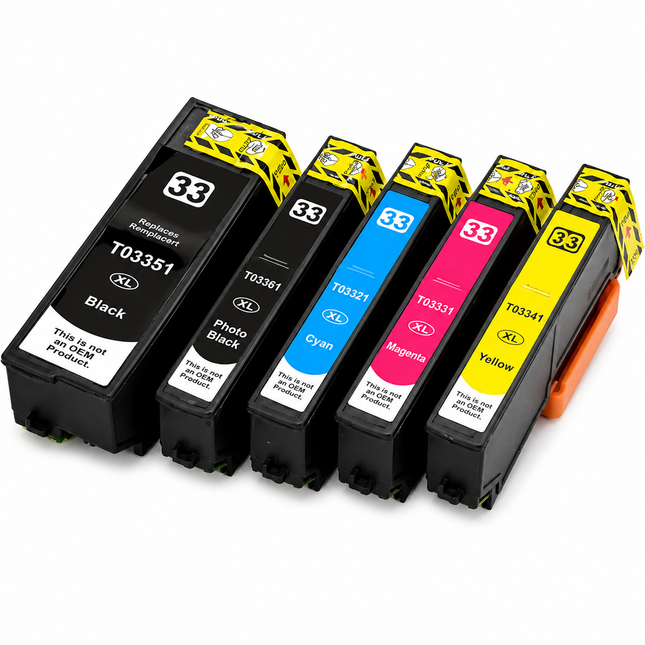 Huismerk Epson 33XL (T3357) multipack (2 x zwart + 3 kleuren)