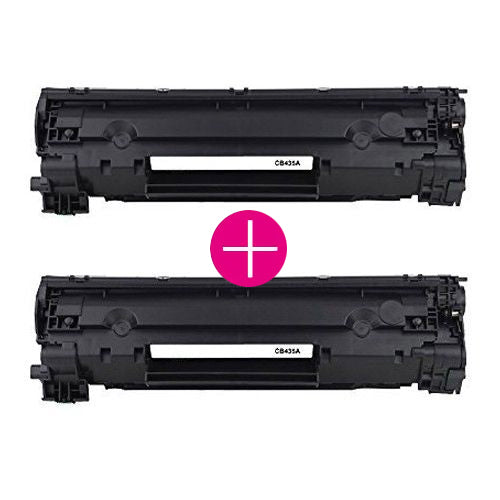 2 x Huismerk HP 35A (CB435A) zwart