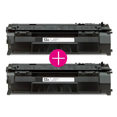 2 x Huismerk HP 53A (Q7553A) zwart