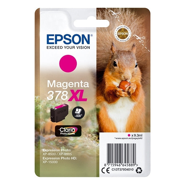 Epson 378XL (T3792) inktcartridge cyaan hoge capaciteit origineel