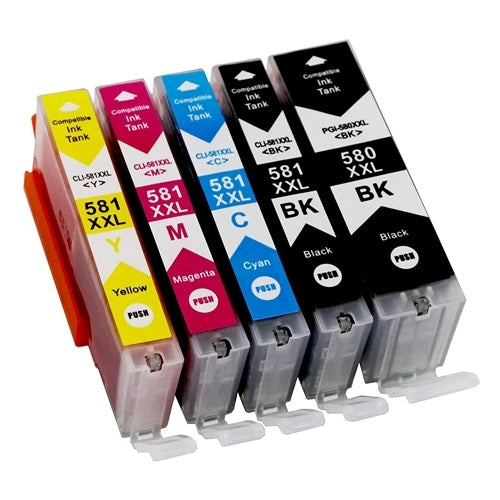 Huismerk Canon PGI-580 XXL + CLI-581 XXL multipack (2 x zwart + 3