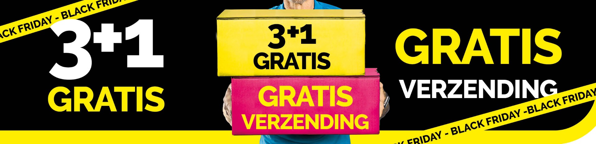 3+1 gratis verzending en BLACK Friday