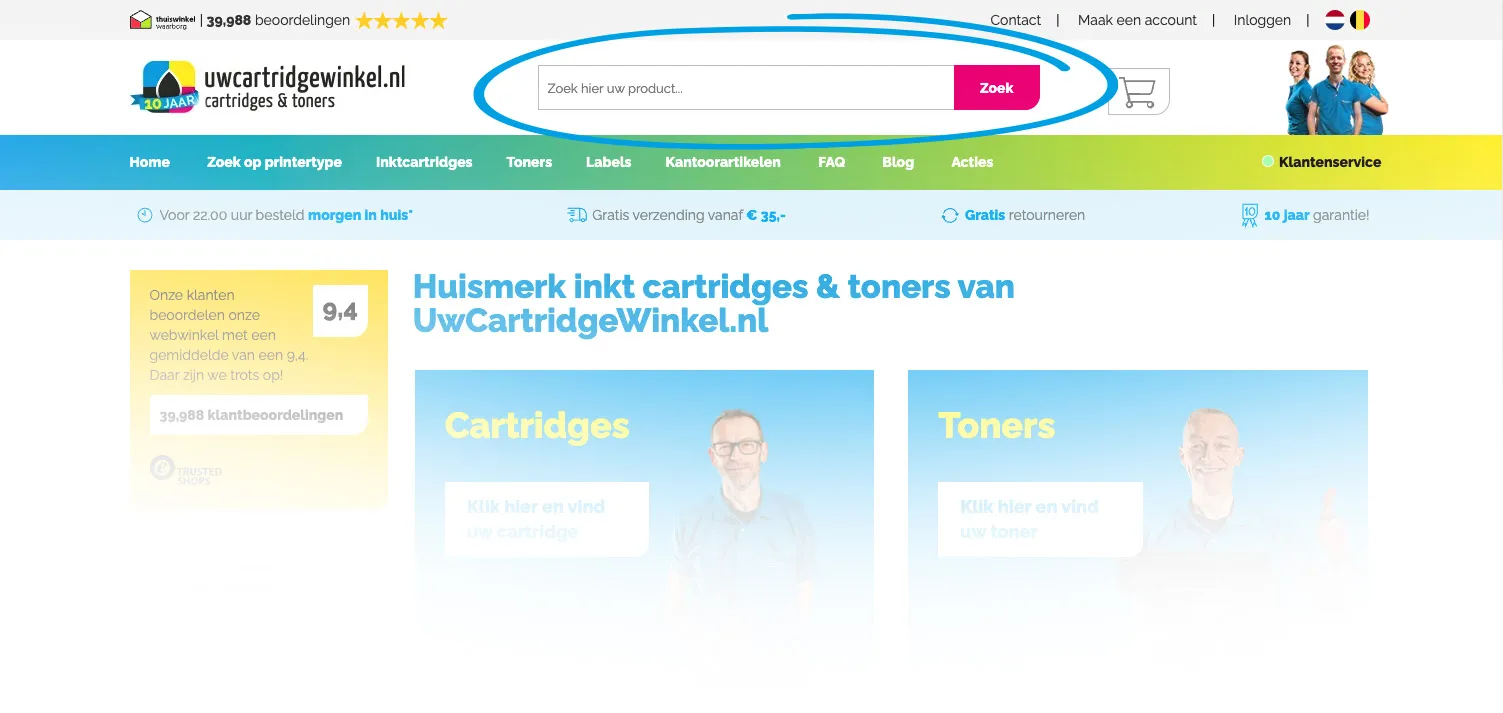 Stamboom Sprong Wat Online toners en cartridges bestellen voor uw printer! |  UwCartridgeWinkel.nl